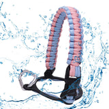 Maxbell Wide Mouth Bottle Paracord Handle Cord Braided Rope 12/18/21/24/32/40/64oz Light Blue and Pink