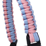 Maxbell Wide Mouth Bottle Paracord Handle Cord Braided Rope 12/18/21/24/32/40/64oz Light Blue and Pink