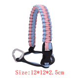 Maxbell Wide Mouth Bottle Paracord Handle Cord Braided Rope 12/18/21/24/32/40/64oz Light Blue and Pink