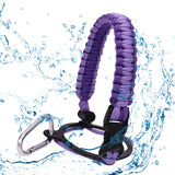 Maxbell Wide Mouth Bottle Paracord Handle Cord Braided Rope 12/18/21/24/32/40/64oz Violet