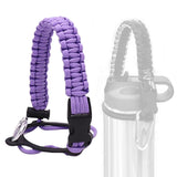 Maxbell Wide Mouth Bottle Paracord Handle Cord Braided Rope 12/18/21/24/32/40/64oz Light Violet