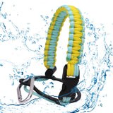 Maxbell Wide Mouth Bottle Paracord Handle Cord Braided Rope 12/18/21/24/32/40/64oz Green Yellow