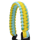 Maxbell Wide Mouth Bottle Paracord Handle Cord Braided Rope 12/18/21/24/32/40/64oz Green Yellow