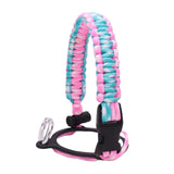 Maxbell Wide Mouth Bottle Paracord Handle Cord Braided Rope 12/18/21/24/32/40/64oz Pink and Blue Camo