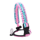 Maxbell Wide Mouth Bottle Paracord Handle Cord Braided Rope 12/18/21/24/32/40/64oz Pink and Blue Camo