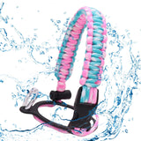 Maxbell Wide Mouth Bottle Paracord Handle Cord Braided Rope 12/18/21/24/32/40/64oz Pink and Blue Camo