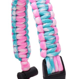 Maxbell Wide Mouth Bottle Paracord Handle Cord Braided Rope 12/18/21/24/32/40/64oz Pink and Blue Camo