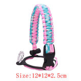 Maxbell Wide Mouth Bottle Paracord Handle Cord Braided Rope 12/18/21/24/32/40/64oz Pink and Blue Camo