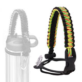 Maxbell Wide Mouth Bottle Paracord Handle Cord Braided Rope 12/18/21/24/32/40/64oz Black Yellow Camo