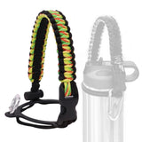 Maxbell Wide Mouth Bottle Paracord Handle Cord Braided Rope 12/18/21/24/32/40/64oz Black Yellow Camo