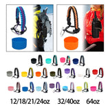 Maxbell Water Bottle Handle Protective Silicone Sleeve for Outdoor Activities Sports Black  Small
