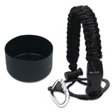 Maxbell Water Bottle Handle Protective Silicone Sleeve for Outdoor Activities Sports Black Medium