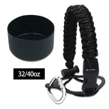 Maxbell Water Bottle Handle Protective Silicone Sleeve for Outdoor Activities Sports Black Medium