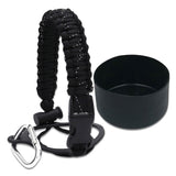 Maxbell Water Bottle Handle Protective Silicone Sleeve for Outdoor Activities Sports Black Large