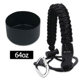 Maxbell Water Bottle Handle Protective Silicone Sleeve for Outdoor Activities Sports Black Large