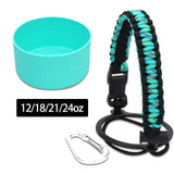 Maxbell Water Bottle Handle Protective Silicone Sleeve for Outdoor Activities Sports Green Small