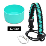 Maxbell Water Bottle Handle Protective Silicone Sleeve for Outdoor Activities Sports Green Medium