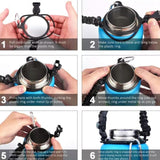 Maxbell Water Bottle Handle Protective Silicone Sleeve for Outdoor Activities Sports Green Large