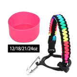 Maxbell Water Bottle Handle Protective Silicone Sleeve for Outdoor Activities Sports Colorful Small