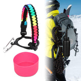 Maxbell Water Bottle Handle Protective Silicone Sleeve for Outdoor Activities Sports Colorful Medium