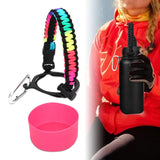 Maxbell Water Bottle Handle Protective Silicone Sleeve for Outdoor Activities Sports Colorful Large
