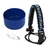 Maxbell Water Bottle Handle Protective Silicone Sleeve for Outdoor Activities Sports Deep Blue Small