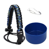 Maxbell Water Bottle Handle Protective Silicone Sleeve for Outdoor Activities Sports Deep Blue Medium