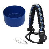 Maxbell Water Bottle Handle Protective Silicone Sleeve for Outdoor Activities Sports Deep Blue Medium