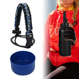 Maxbell Water Bottle Handle Protective Silicone Sleeve for Outdoor Activities Sports Deep Blue Medium