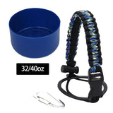 Maxbell Water Bottle Handle Protective Silicone Sleeve for Outdoor Activities Sports Deep Blue Medium