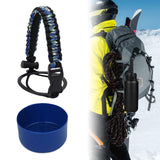 Maxbell Water Bottle Handle Protective Silicone Sleeve for Outdoor Activities Sports Deep Blue Large