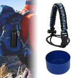 Maxbell Water Bottle Handle Protective Silicone Sleeve for Outdoor Activities Sports Deep Blue Large