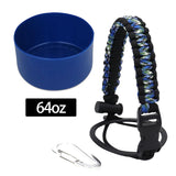 Maxbell Water Bottle Handle Protective Silicone Sleeve for Outdoor Activities Sports Deep Blue Large