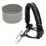 Maxbell Water Bottle Handle Protective Silicone Sleeve for Outdoor Activities Sports Gray Small