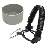 Maxbell Water Bottle Handle Protective Silicone Sleeve for Outdoor Activities Sports Gray Small