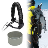 Maxbell Water Bottle Handle Protective Silicone Sleeve for Outdoor Activities Sports Gray Small