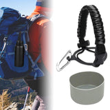 Maxbell Water Bottle Handle Protective Silicone Sleeve for Outdoor Activities Sports Gray Medium