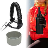 Maxbell Water Bottle Handle Protective Silicone Sleeve for Outdoor Activities Sports Gray Medium
