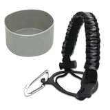 Maxbell Water Bottle Handle Protective Silicone Sleeve for Outdoor Activities Sports Gray Large