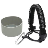 Maxbell Water Bottle Handle Protective Silicone Sleeve for Outdoor Activities Sports Gray Large