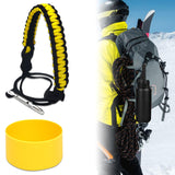 Maxbell Water Bottle Handle Protective Silicone Sleeve for Outdoor Activities Sports Yellow Small