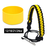 Maxbell Water Bottle Handle Protective Silicone Sleeve for Outdoor Activities Sports Yellow Small