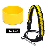 Maxbell Water Bottle Handle Protective Silicone Sleeve for Outdoor Activities Sports Yellow Medium