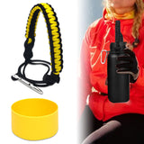 Maxbell Water Bottle Handle Protective Silicone Sleeve for Outdoor Activities Sports Yellow Large