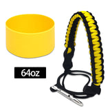 Maxbell Water Bottle Handle Protective Silicone Sleeve for Outdoor Activities Sports Yellow Large