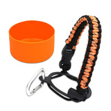 Maxbell Water Bottle Handle Protective Silicone Sleeve for Outdoor Activities Sports Orange Small