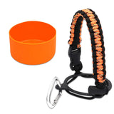 Maxbell Water Bottle Handle Protective Silicone Sleeve for Outdoor Activities Sports Orange Small