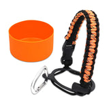 Maxbell Water Bottle Handle Protective Silicone Sleeve for Outdoor Activities Sports Orange Small