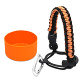 Maxbell Water Bottle Handle Protective Silicone Sleeve for Outdoor Activities Sports Orange Medium