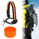 Maxbell Water Bottle Handle Protective Silicone Sleeve for Outdoor Activities Sports Orange Medium